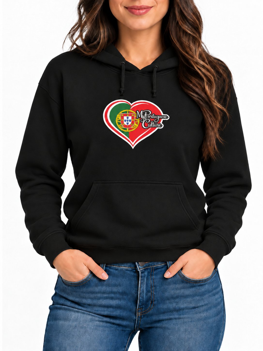 Portuguese Flag Heart Hoodie | My Portuguese Culture