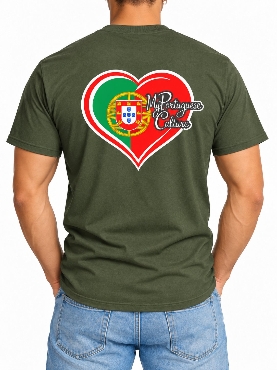 Portuguese Flag Heart T-Shirt | My Portuguese Culture