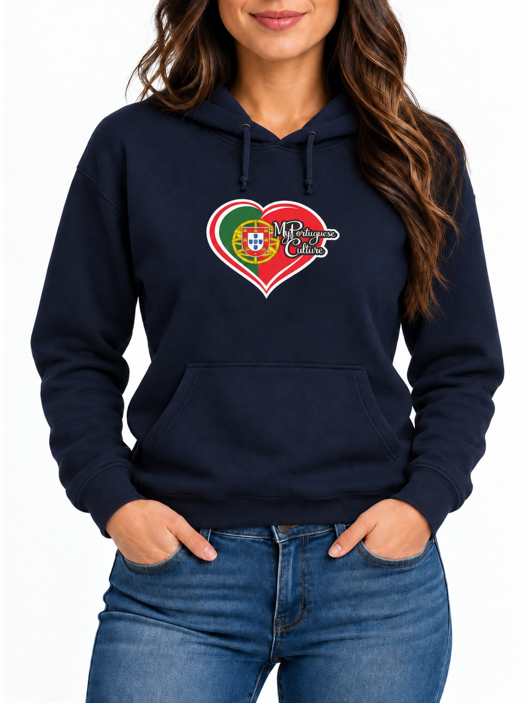 Portuguese Flag Heart Hoodie | My Portuguese Culture
