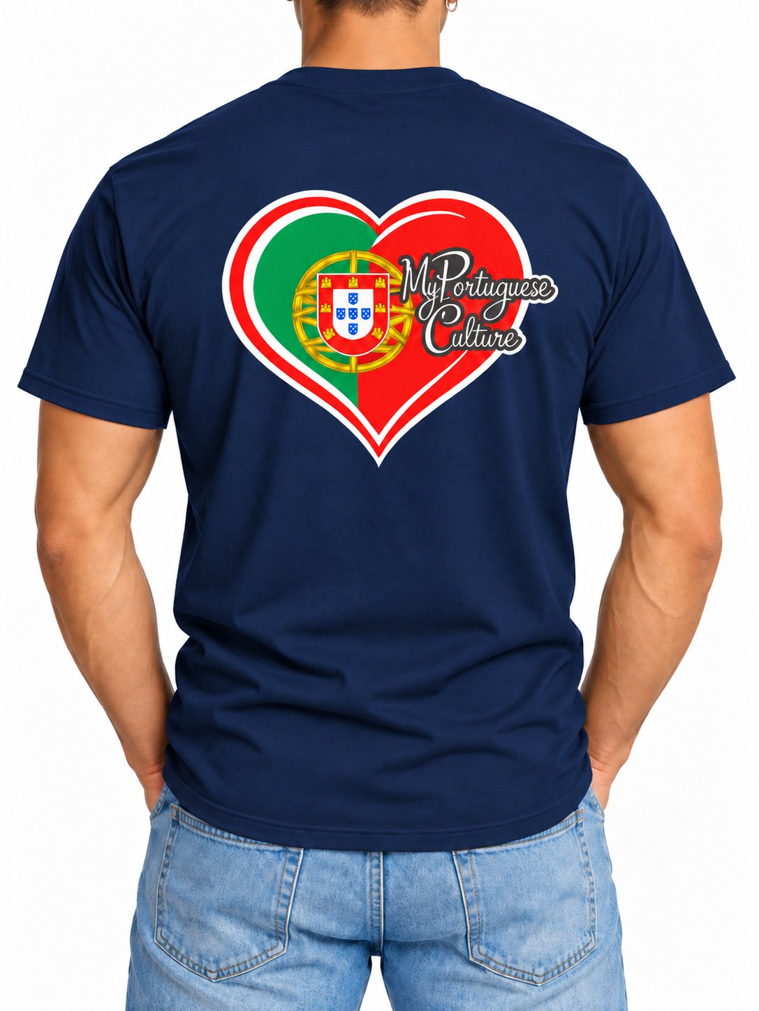 Portuguese Flag Heart T-Shirt | My Portuguese Culture