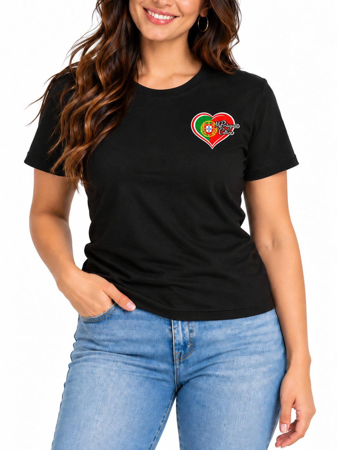 Portuguese Flag Heart T-Shirt | My Portuguese Culture
