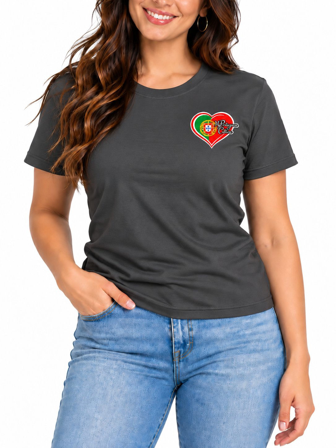 Portuguese Flag Heart T-Shirt | My Portuguese Culture