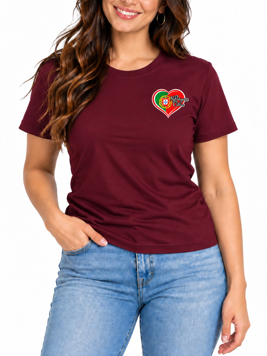 Portuguese Flag Heart T-Shirt | My Portuguese Culture